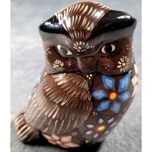 Mexico Talavera Folk Art Owl Bird Clay Pottery Disney World